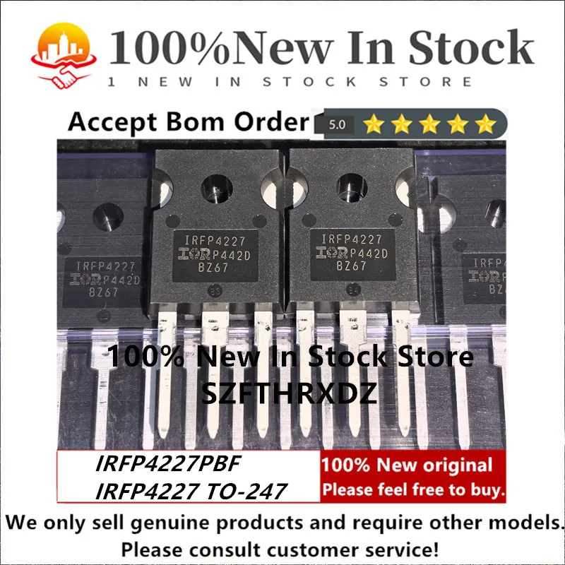

SZFTHRXDZ 100% НОВЫЙ ОРИГИНАЛЬНЫЙ IRFP4227PBF TO-247 IRFP4227 TO247 MOSFET 200 В 65 А