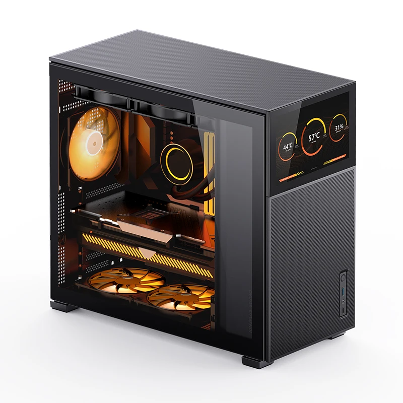 Computer Case Jonsbo D41 MESH Sub-screen Version Support ATX / M-ATX Desktop Gaming PC Case