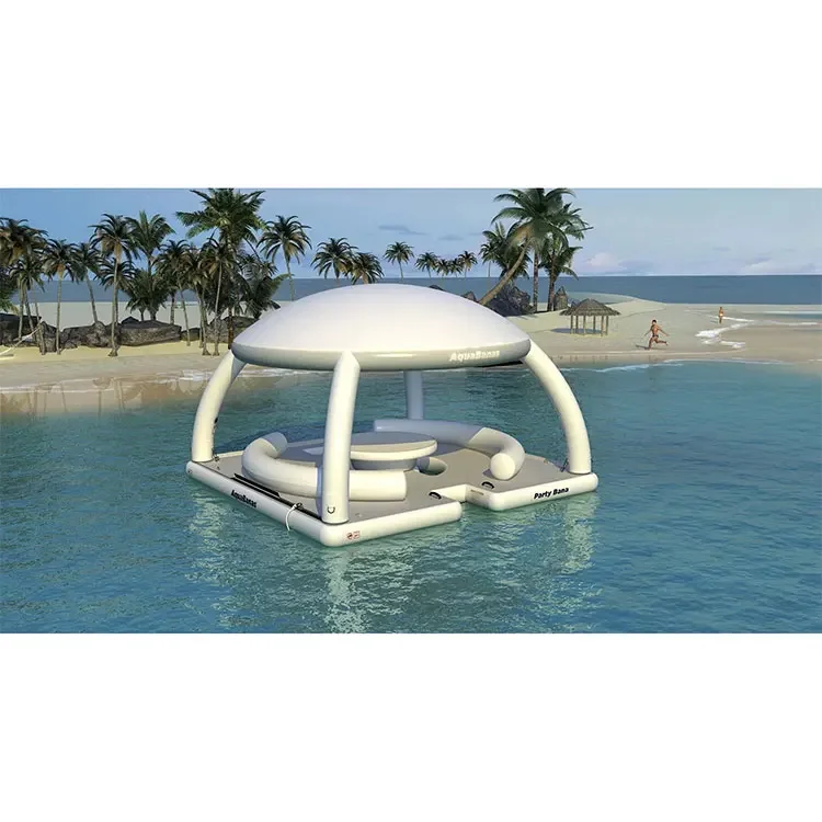 

China Inflatable Water Floating Mat, Floating Island Boat Tent , Party Bana Boat for Sale