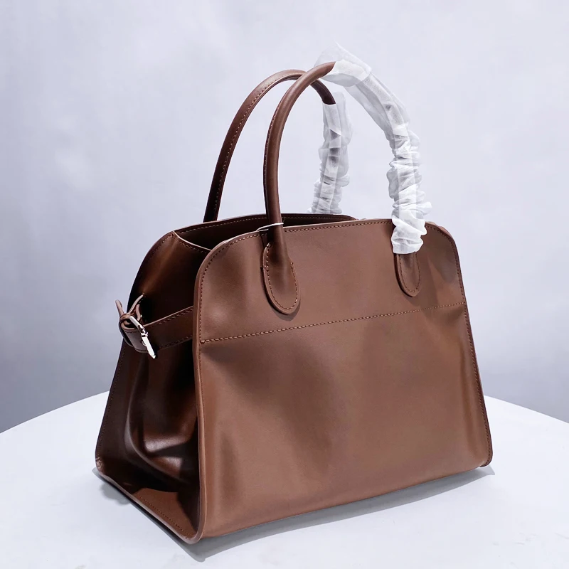 Genuine Leather The Tote Bags For Women Luxury Designer Handbag Purses 2024 New In First Layer Cowhide Large Top Handle Shoulder