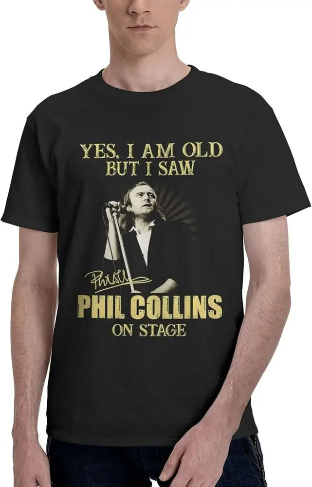 Phil Collins Mens T Shirt Summer Crewneck Short Sve Shirts Cotton Tee Tops Anime Graphic T-shirts for Men Clothing Women Tees Y2