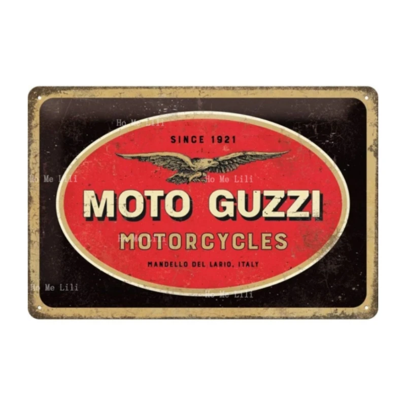 Nostalgic Art Retro Tin Sign Moto Guzzi Motorcross Gift Idea For Motorbike Fans Metal Plaque Vintage Design