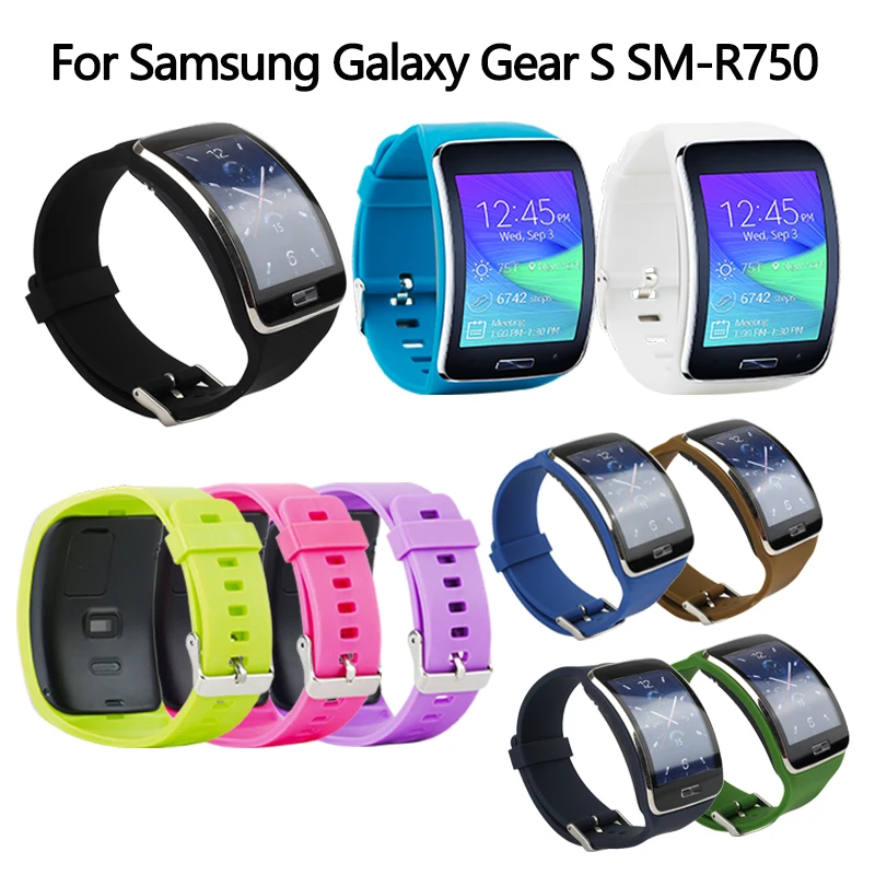 Replacement Bands For Samsung Galaxy Gear S SM-R750 Smart Watch Strap Soft TPU Classic Watch Band For Samsung Gear S Bracelet