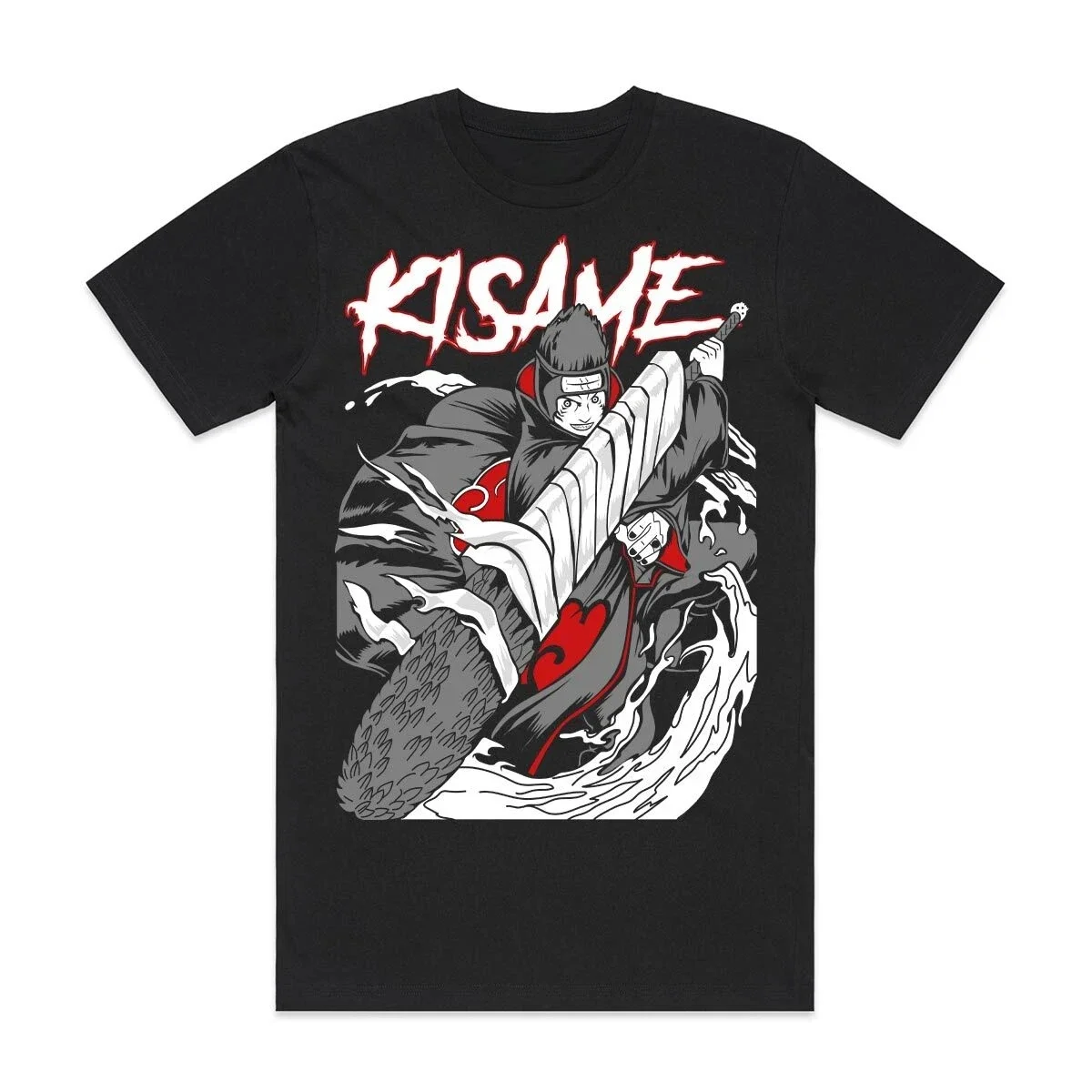 

Naruto Kisame Hoshigaki Anime Oversize T-shirt Men Women Short Sleeve Casual Print Tee Cotton Unisex Streetwear Cosplay Summer