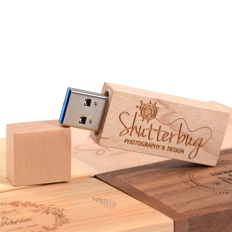 Флэш-накопитель USB 3.0 из розового дерева, 128 ГБ, высокоскоростной флэш-накопитель, 64 ГБ, бесплатный индивидуальный логотип, 32 ГБ, фотостудия U-диск, 16 ГБ