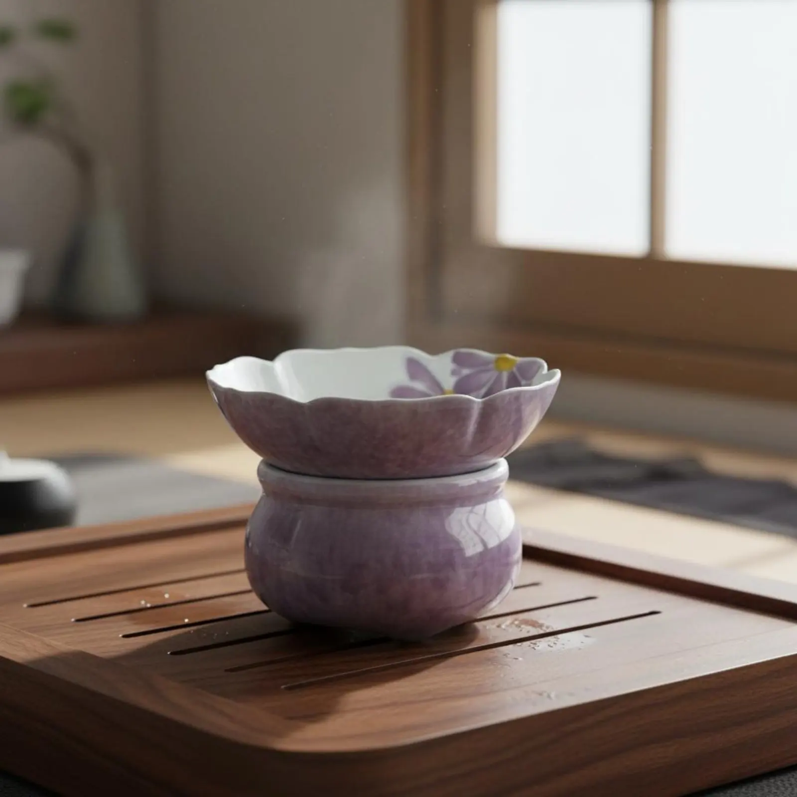 

Ceramic Tea Filter Sturdy Ceramic Tea Strainer Drinkware Accessory Decorative Chinese Design