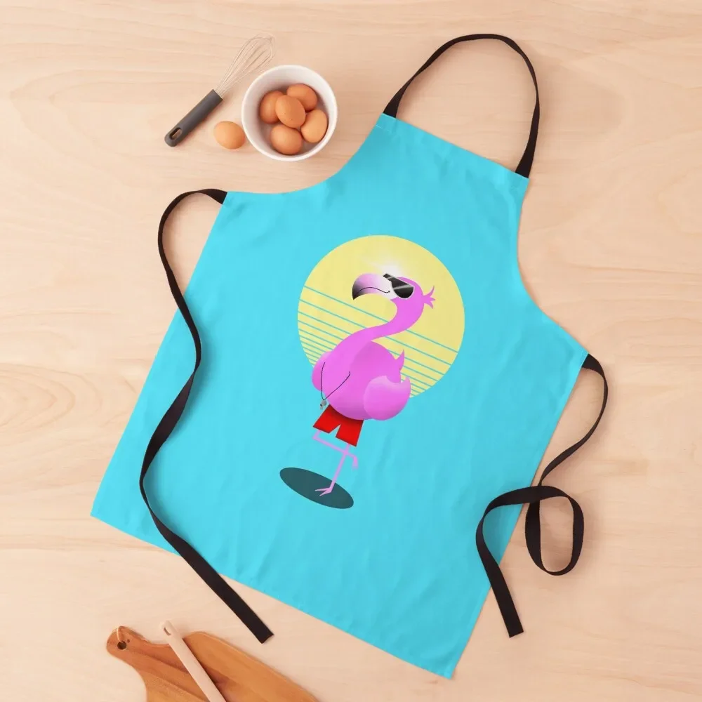 

Flamingo Lifeguard Apron Kitchen Women Kitchen Items Customizable Woman Apron