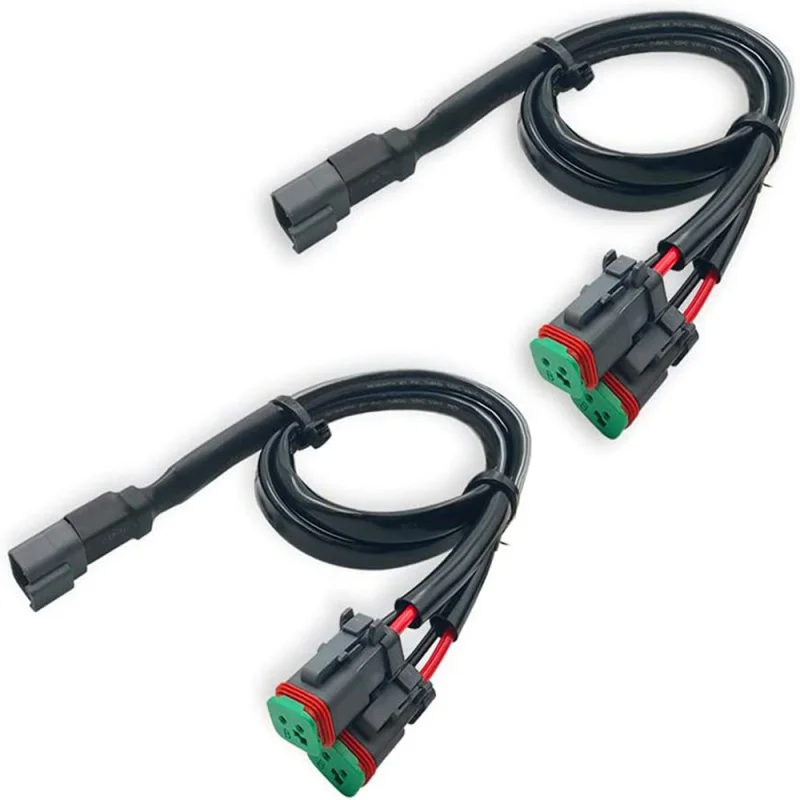 DT Female connector socket adapter splitter compatible LED Worklight fixture modification connection wiring harness