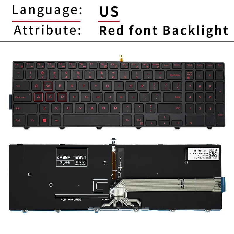 BR/SP/US Russian Laptop Keyboard  For Dell Inspiron 15-3567 5577 5555 5557 5559 3543 5547 5549 5548 P39F P51F With Backlit