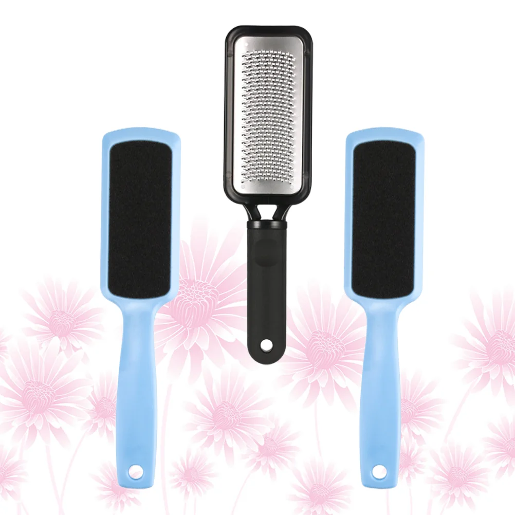 3 Pcs Pedicure Professional Podiology Tools Exfoliator Sander Stainless Steel Foot File Major Accessories Supplies