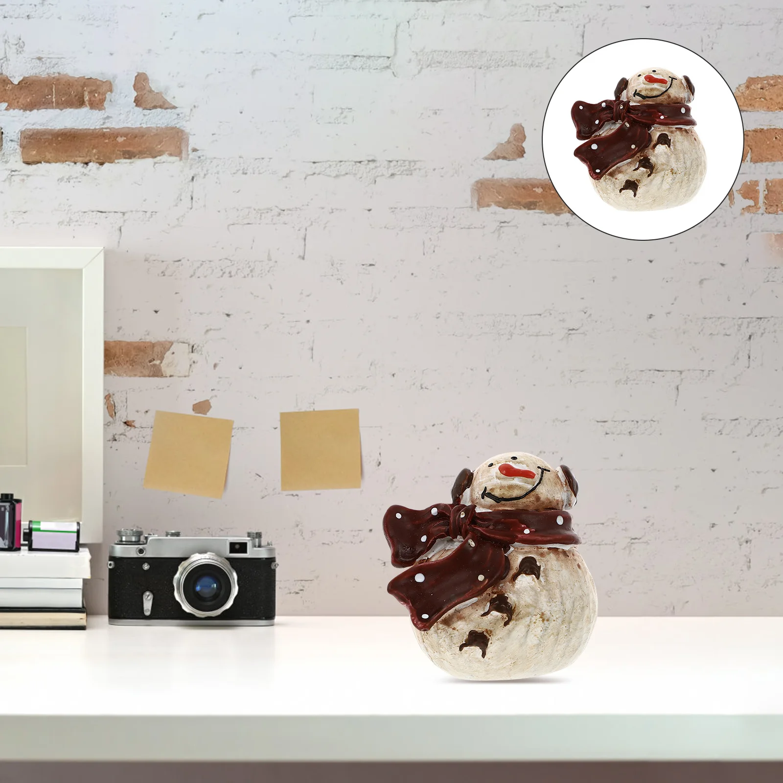 

Christmas Mini Snowman Resin Decoration Micro Landscape Adornment Holiday Party Photography Prop Desktop Decor