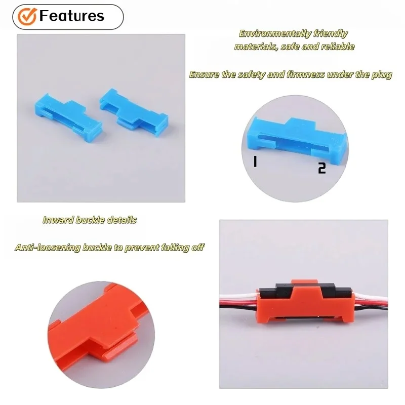 RC Servo Plug Anti-Drop Buckle Random Color Servo Connector Anti-Loosening stripping Protective Buckle DIY Parts 10/20/50pcs