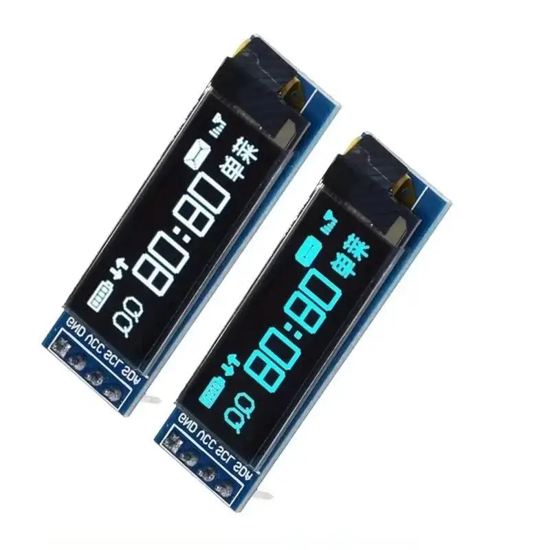 Módulo de exibição OLED de 0,91 polegadas, interface I2C, tela LCD 128X32 -SSD1306 luz azul/branca, 3,3V5V