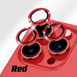 2-3Pcs Len Ring Protector Glass for iPhone 11 13 14 Pro 15 Pro Max  Diamond Camera Lens Protection for iPhone12 Pro  Camera Film
