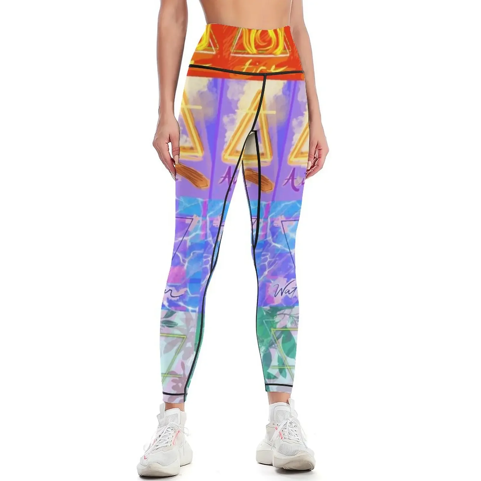 

Quadratic Elemental Balance Leggings push up fitness Tight fitting woman sport pants Sports pants woman Womens Leggings