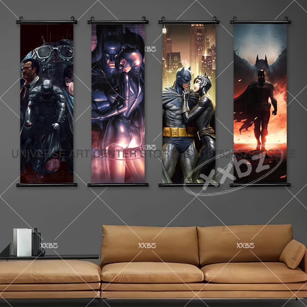 Batman Poster Movie Canvas Hanging Painting The Dark Knight Returns Wall Art Home Decor Justice League DC Comics Scroll Picture