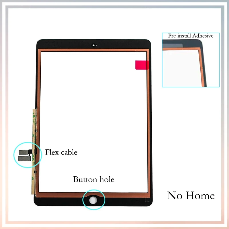 LCD اللمس الخارجي لباد 7 8 9 2019 / 2020/2021 7thGen / 8thGen 9th اللمس الزجاج شاشة محول الأرقام موصل لوحة اللمس استبدال #3