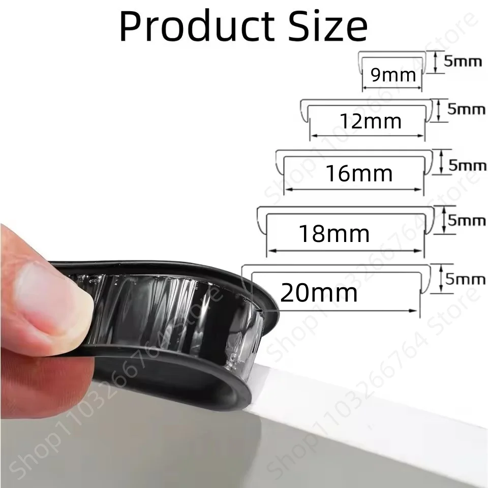 5M U-Shape Edge Banding Self Adhesive Flexible Furniture Table Chair Edge Protector Anti-collision Tape Furniture Decoration