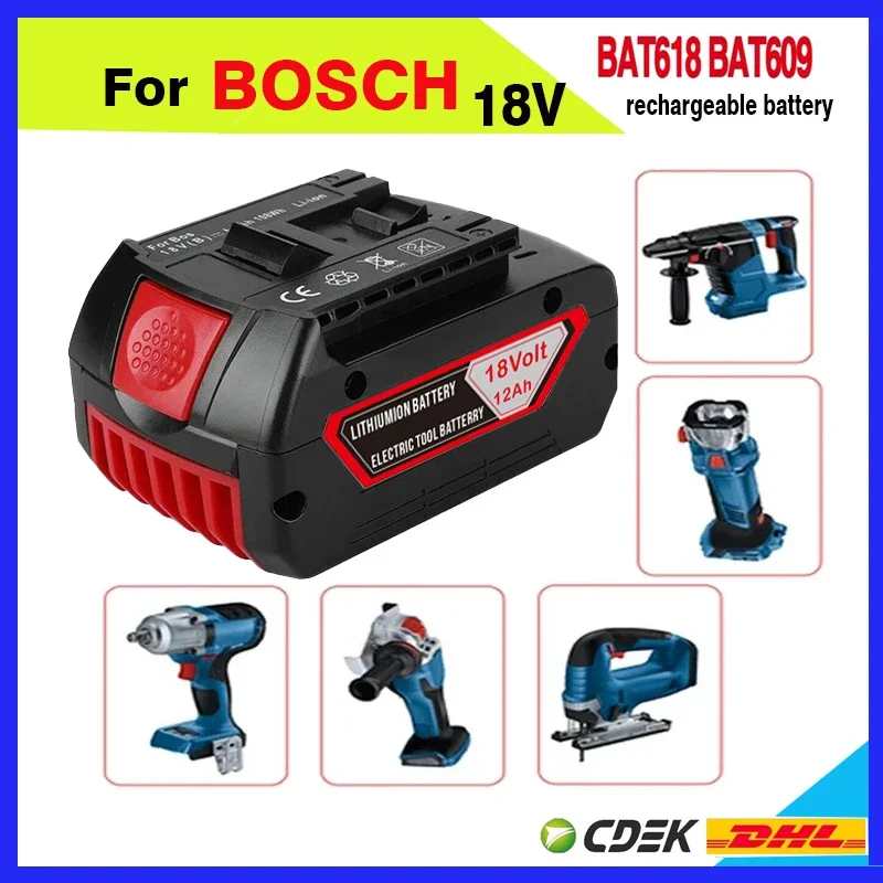 New Original packaging For BOSCH Authentic 18V 10Ah LITHIUM-ION BATTERY GBA  Professional GBA GSR GSB BAT618 BAT609 w/Fuel Guage