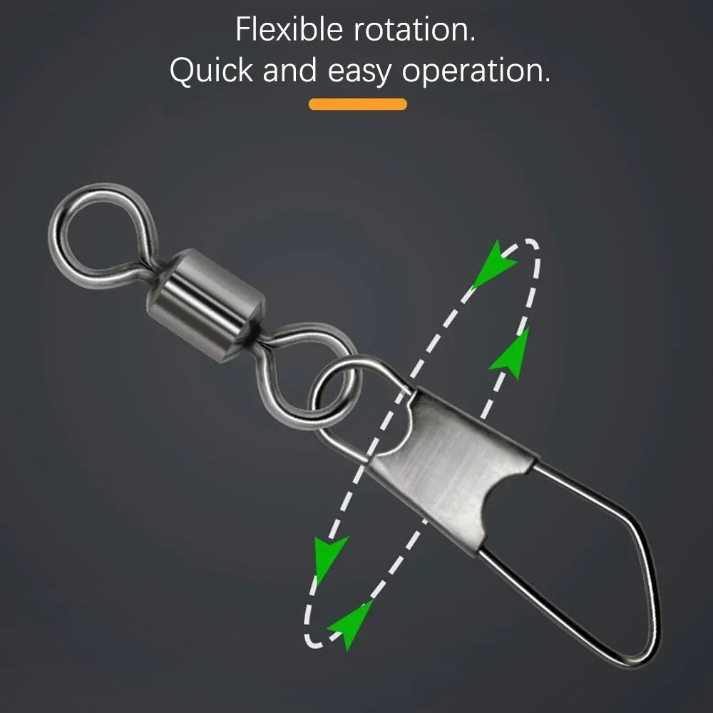 DNDYUJU Conector señuelo pesca Pin A acero inoxidable giratorio carpa - imagen 4