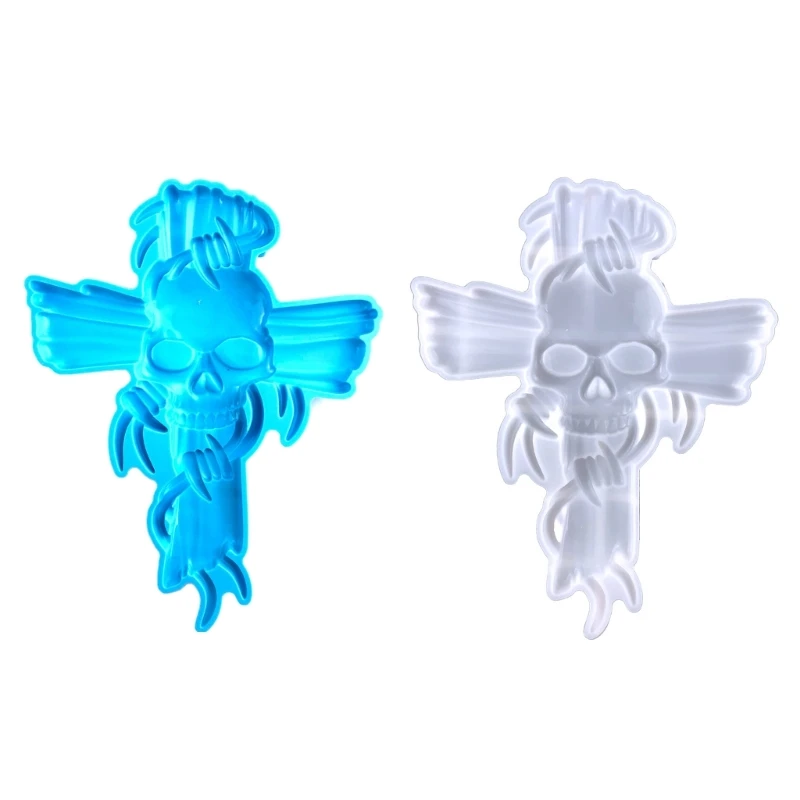 Wall Art Decor Mold,Crucifix Silicone Resin Mold Skull Cross-Epoxy Casting Mold for DIY Wall Hangings,Home Decorations