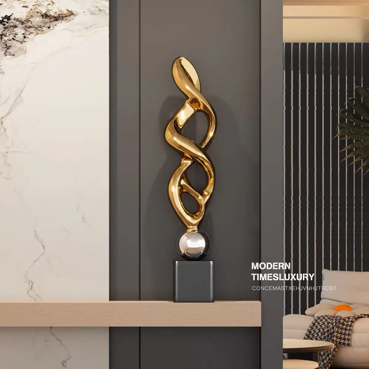 Home Decor Modern Abstract Sculpture Luxury Art Resin Statues Living Room Office Desktop Ornaments Housewarming Art Decor Gifts