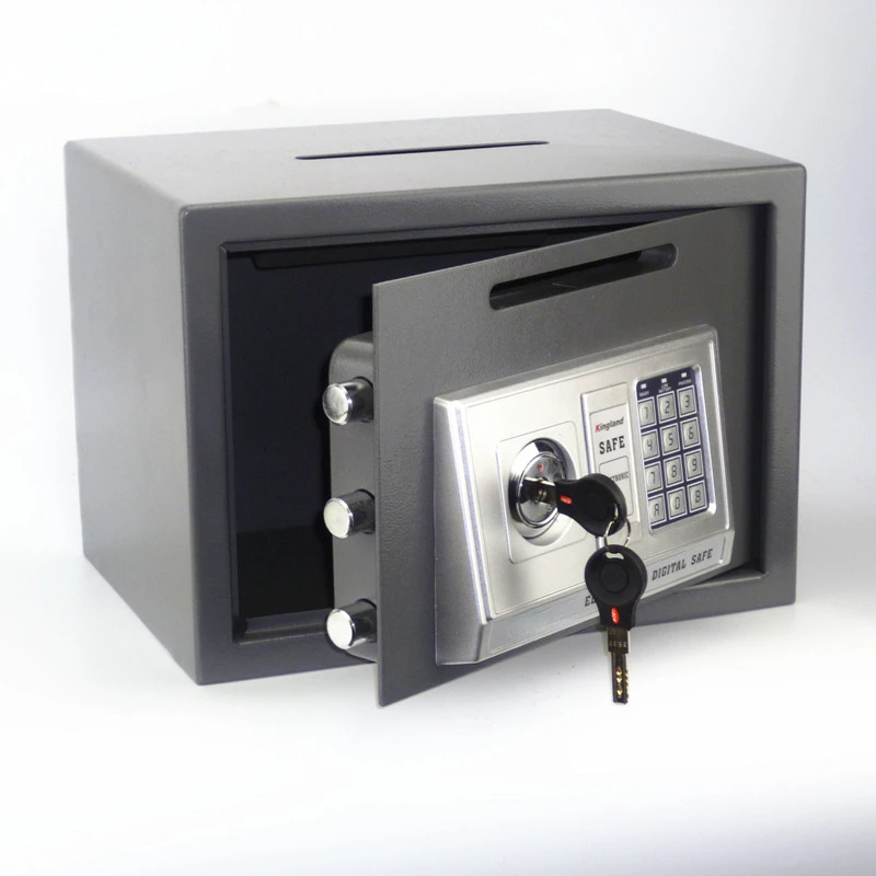 Fingerprint family safe anti-theft office safe coin deposit hotel cashier money storage box door password payment