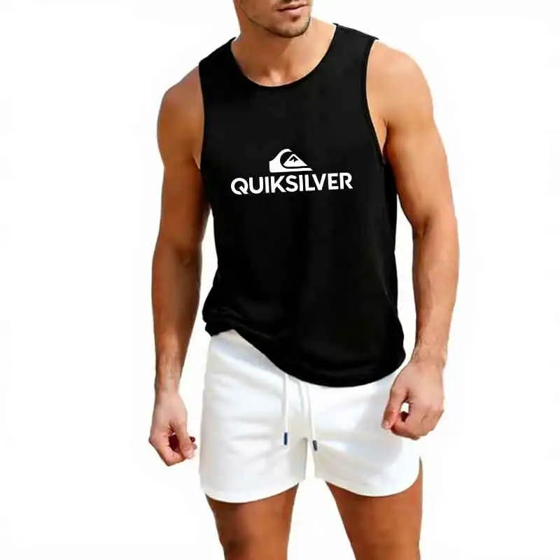 Gym Tank Top Running Sleeveless Shirt Fitness Workout Vest Men Basketball Jersey Training Bodybuilding Workout Stringer Singlets image 3