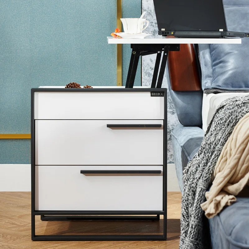 

ZМинималистичный поворотный прикроватный столик из латуни, итальянский промышленный винтажный прикроватный столик с ящиками, милые Sillones Modernos, мебель для домаZ