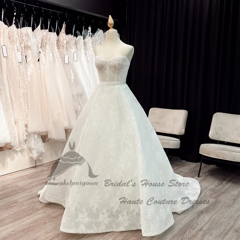 Lakshmigown Luxuriöse Spitzen-Brautkleider für die Braut 2026 Vestidos Elegante Lange Boho-Strand-Brautkleider mit Herzausschnitt Maßanfertigung – Detail 3