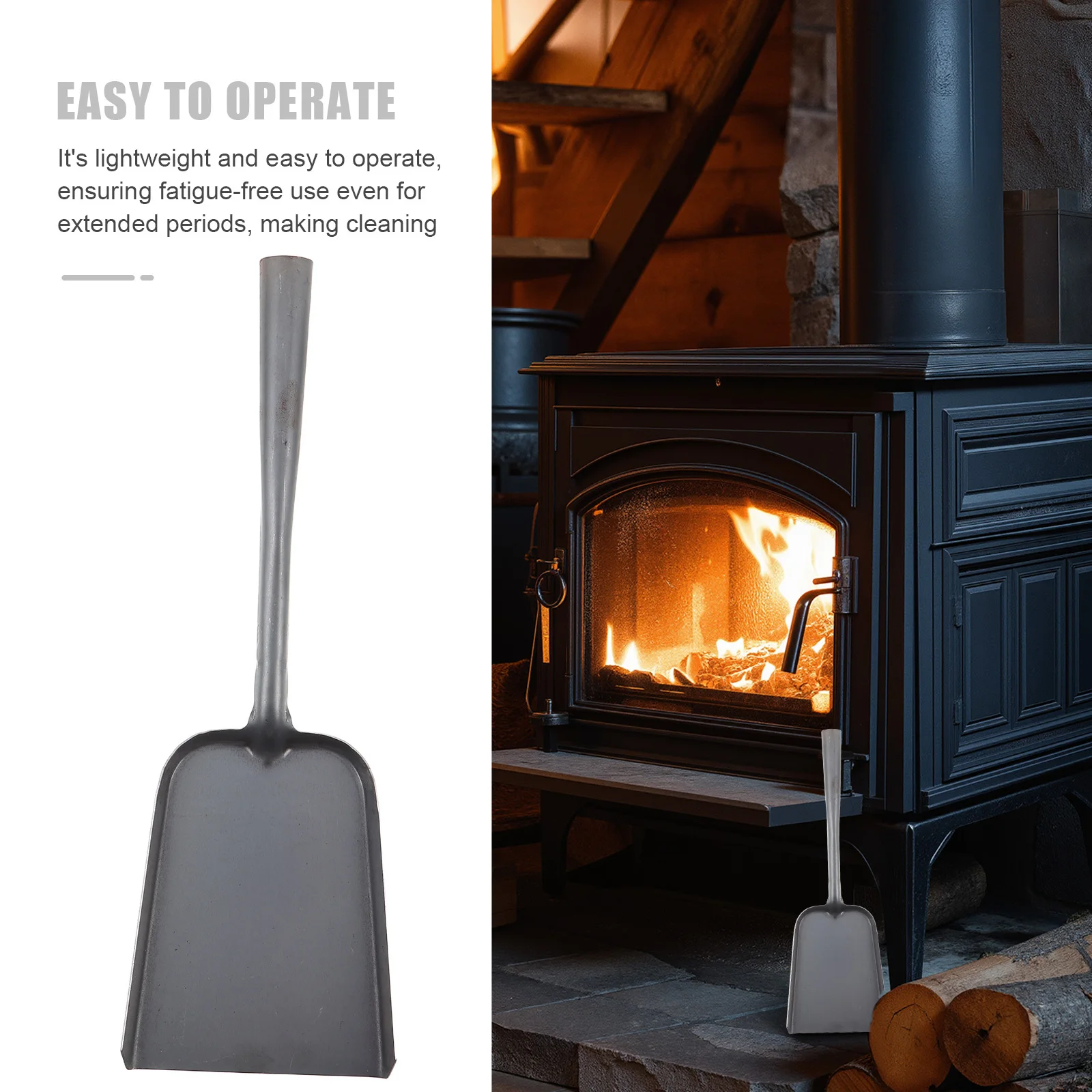 مجرفة الموقد لحفرة النار الثقيلة المعادن الرماد مغرفة المطبخ الفحم تنظيف فائدة موقد شواء مجرفة الفحم