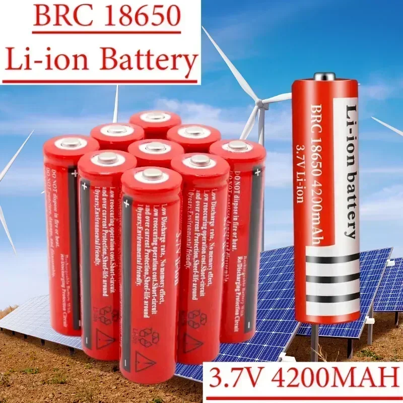 

2024NEW Bestselling 18650Battery BRC 18650 3.7V 4200MAH Li Ion Rechargeable Battery Suitable for Toy Models, Shavers Screwdriver