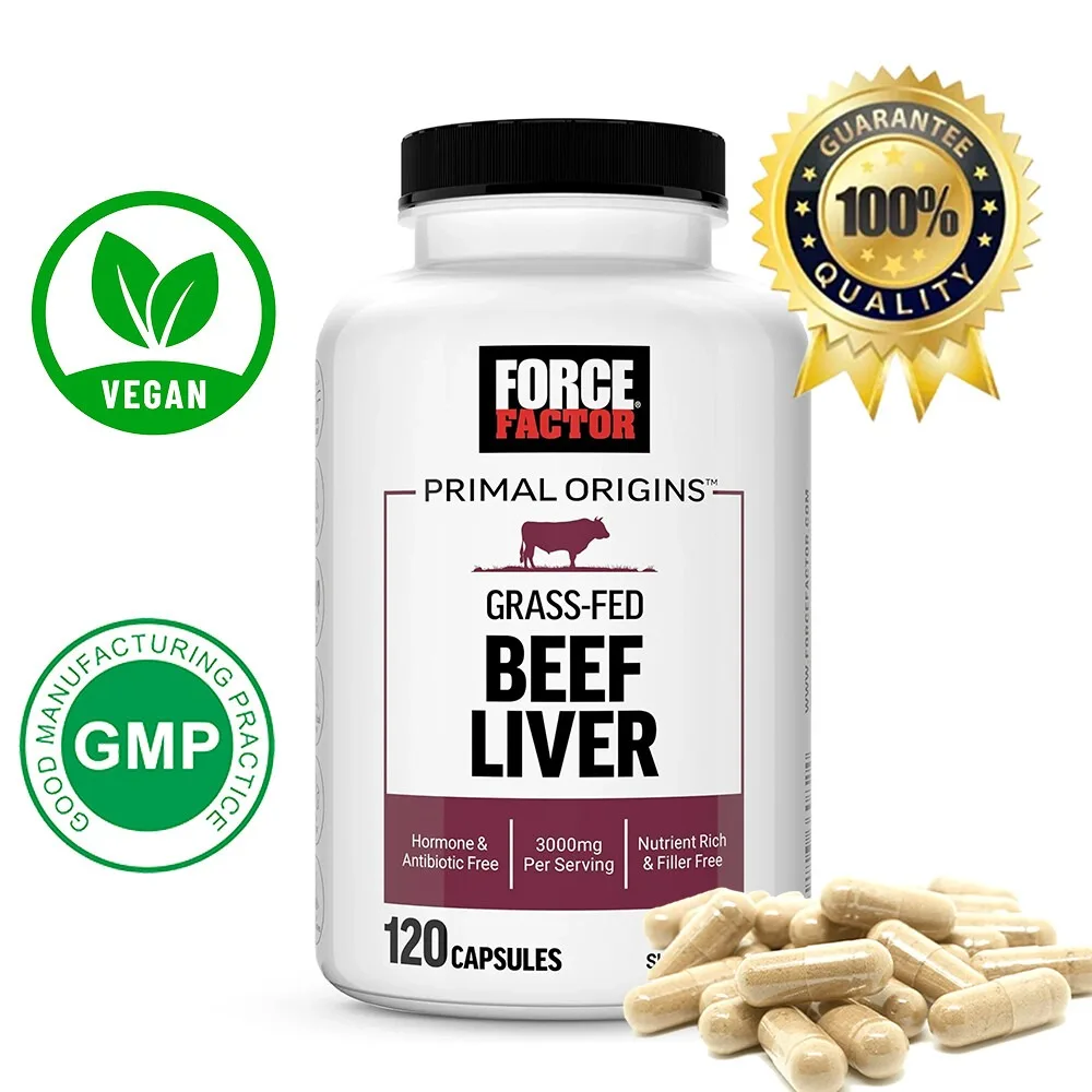 

Grass Fed Beef Liver Capsules, 3000mg Per Serving, Pasture-Raised, Nutrient Rich & Filler Free, Non-GMO, 120 Capsules