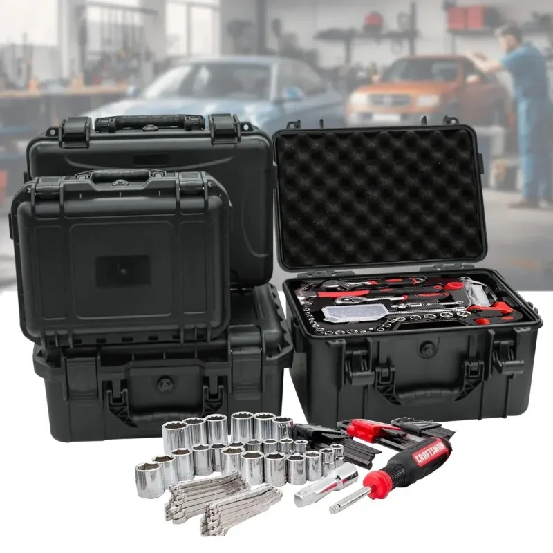 1 Portable Toolbox with Pre Cut Sponge Insert, Shock Resistant and Wear-resistant Hard Shell Protection Tool Equipment Box