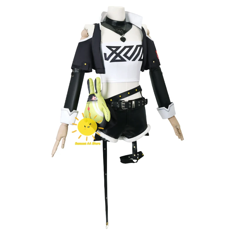 Spiel Nicole Demara Cosplay Zenless Zone Null Cosplay Kostüm Nicole Demara Uniform Perücke Shorts Halloween Karneval für Frauen Mädchen