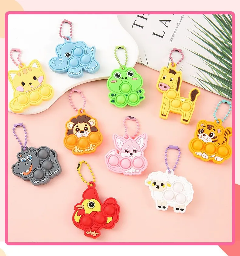 10/30/50/100pcs Animal Bubble Pressing, Pressing, Rebounding, Stress Relieving, Healing Small Items Stress Relief Toys Squeeze view 3