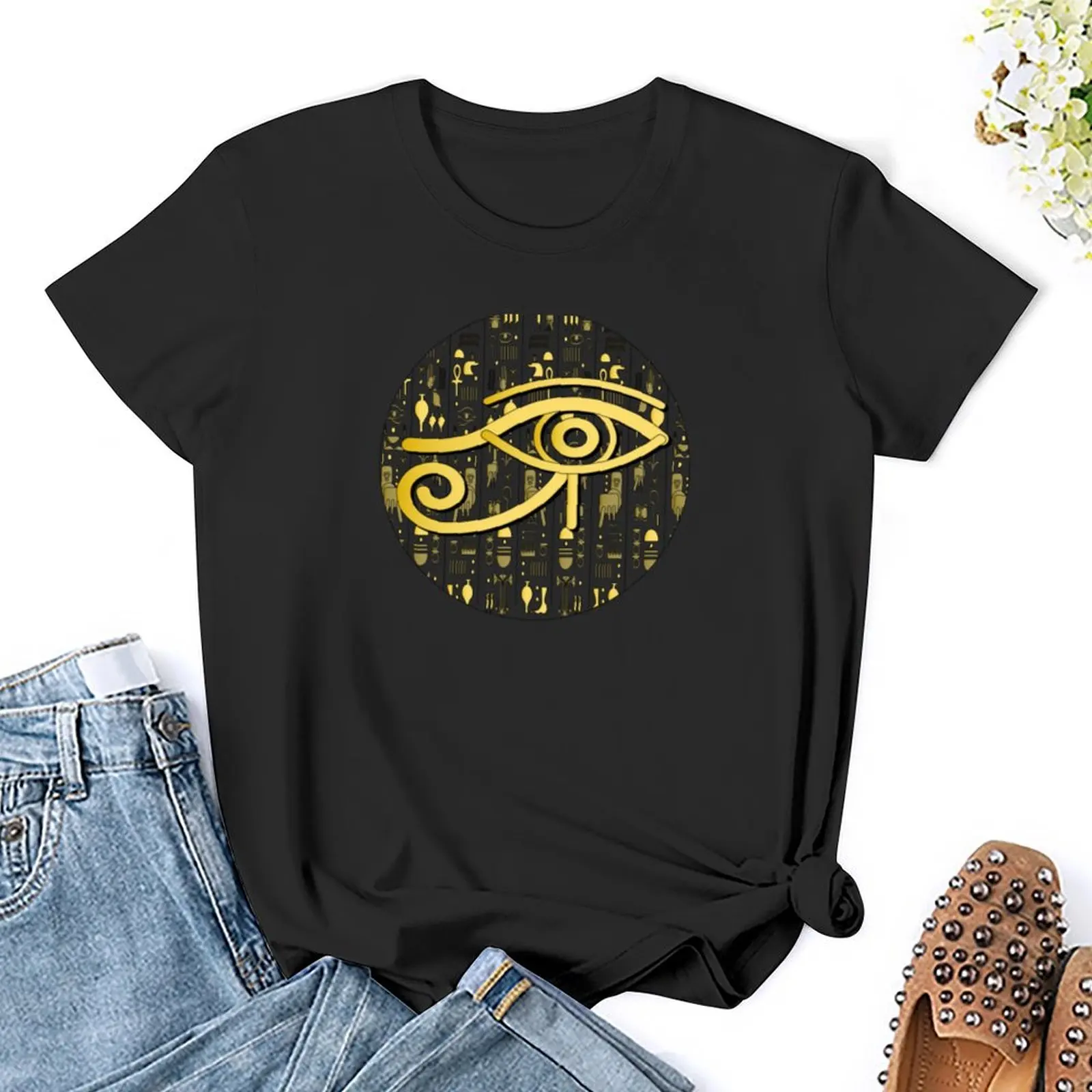 eye of horus, egypt lovers, egyptian hieroglyphs,ancient egyptian T-Shirt heavyweights female kawaii clothes sweat Top Women