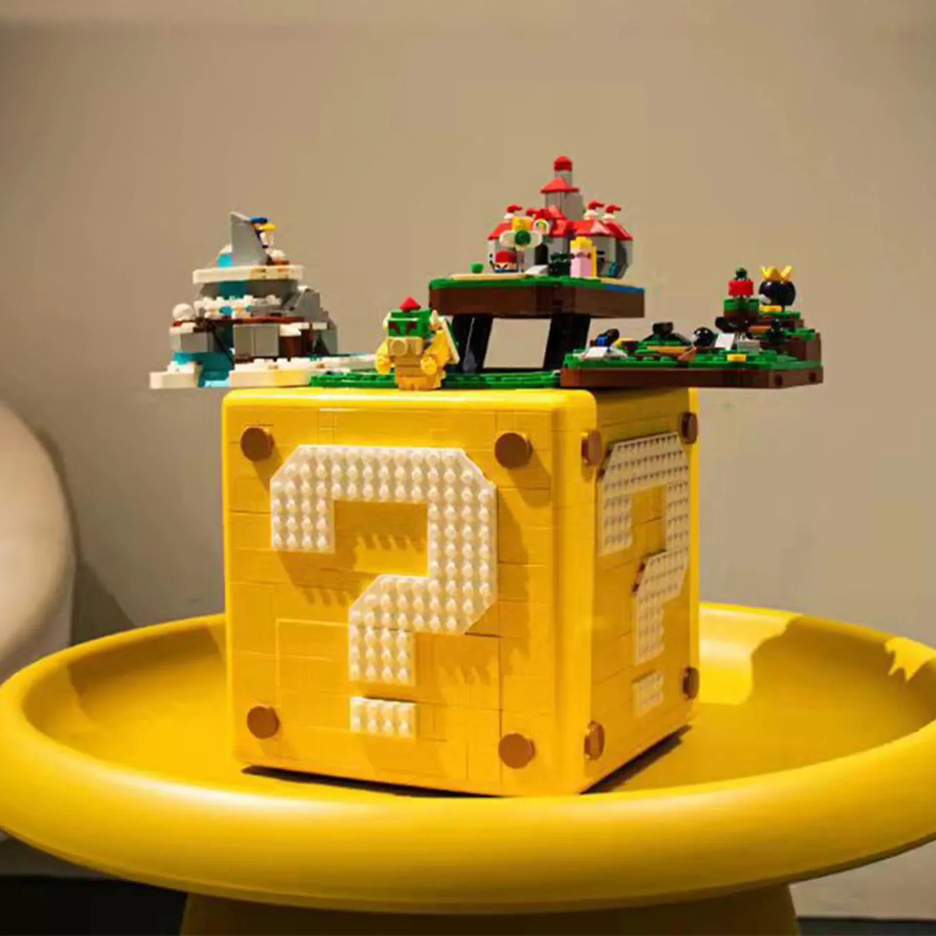 

2063PCS Super Marioed 64 Question Mark Blocks Building Bricks Compatible Game Props Model Kit Toys For Children Kids Gifts