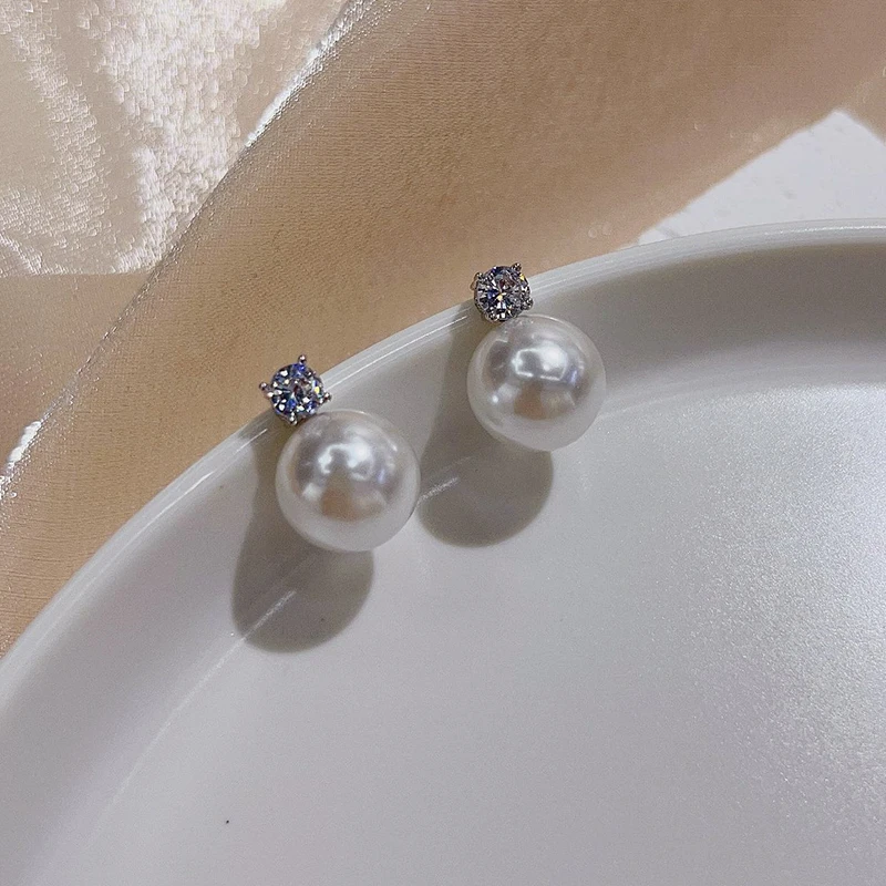 Korean Style Luxury High Quality Imitation Pearl Clip on Earrings for Women Elegant Non Pierced Drop Ear Clips Wedding Jewellry