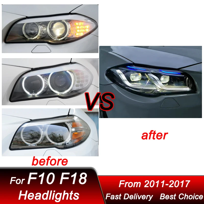 Car Headlights For 5 Series F10 F18 2011-2017 new LED Headlamp Assembly Upgrade High Configure Projector Lens Accessories Kit