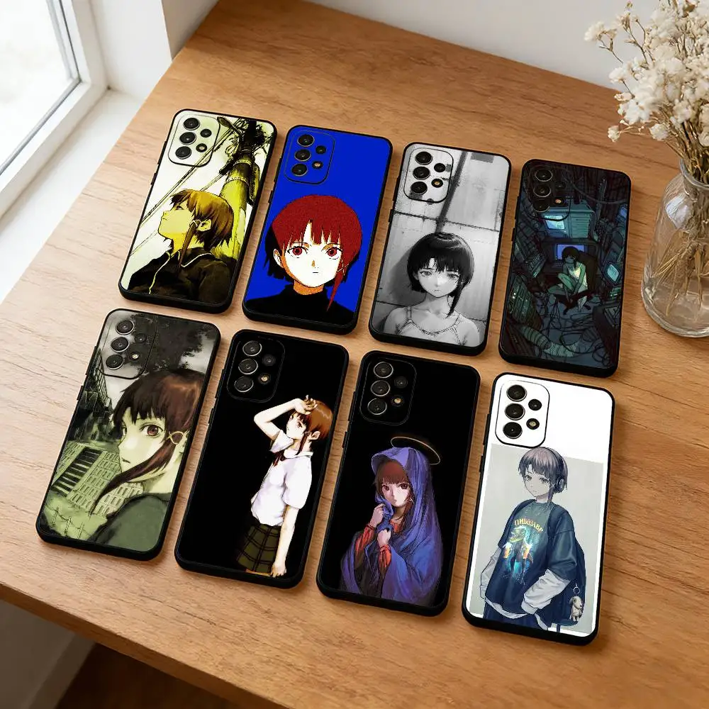 

S-Serial Experiments L-Lain Phone Case For Samsung S25,S24,S23,S22,S21,S20,Plus, Soft Silicone Black Cover