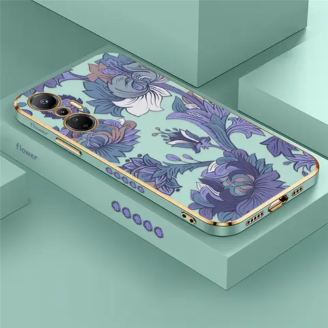 Flower Floral Painting Phone Case For Infinix Tecno Pop 8 5 LTE 6 Pova 6 5 Pro 3 4 Pro 5G Neo 2 Plating Silicon Protective Cover