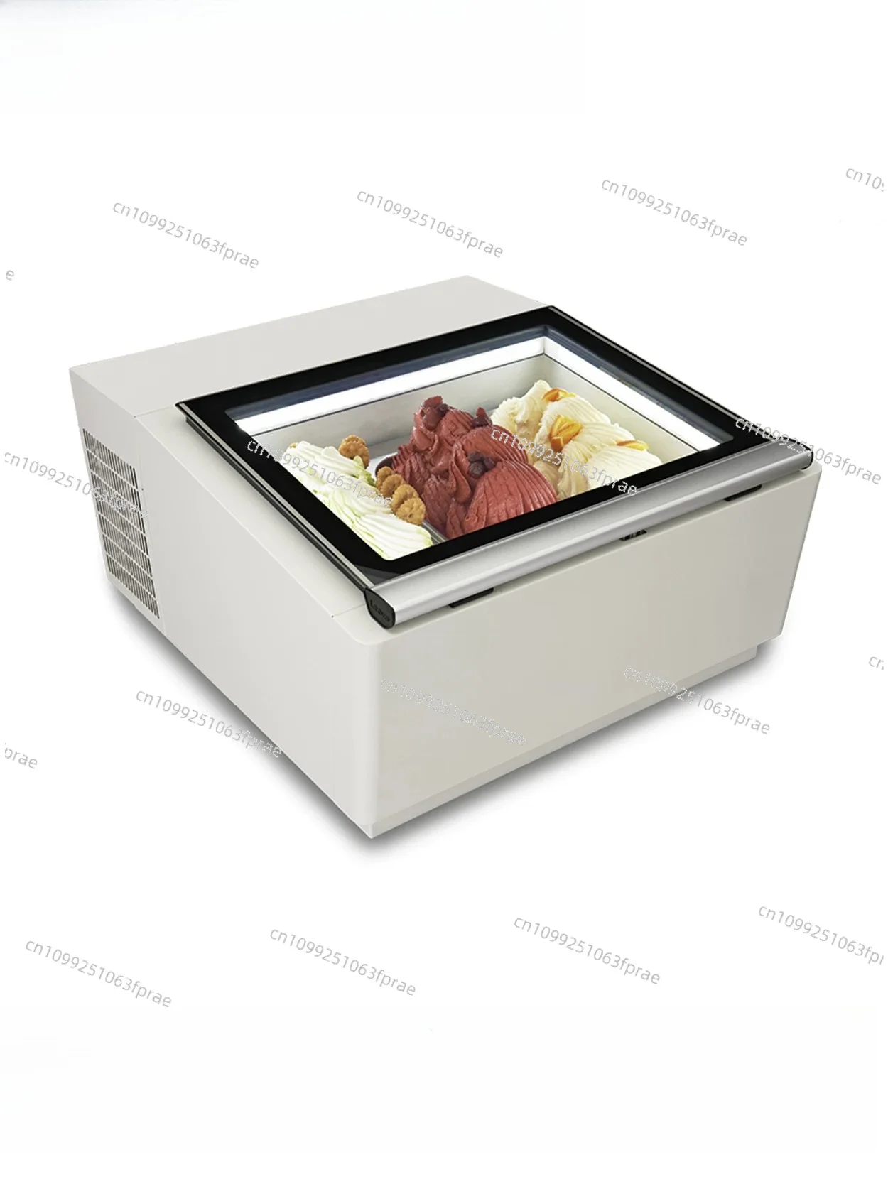 Small ice cream frozen countertop display cabinet Hard ice cream Italian stall digging balls