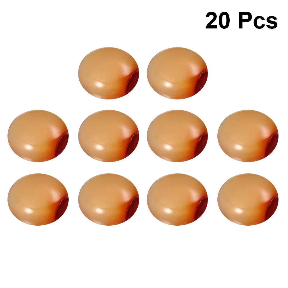 

20Pcs Red Carnelian Agate Round Cabochons Semi-Precious Gemstones Flat Base Jewelry Supplies DIY Ring Earring Craft Making