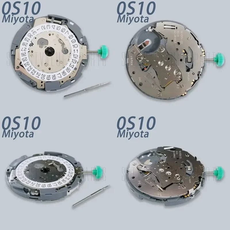 for Miyota OS10 0S10 Chrono Quartz Movement 3 Hands Date SR927W Battery 13.4mm x 4.13mm Watch Repair Parts Replacement