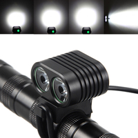 2*XM-L2 Led Bicycle Lighting Waterproof Bike Safety Light Aluminum Alloy Bicycle Front Light Push Button Cycling Accessories