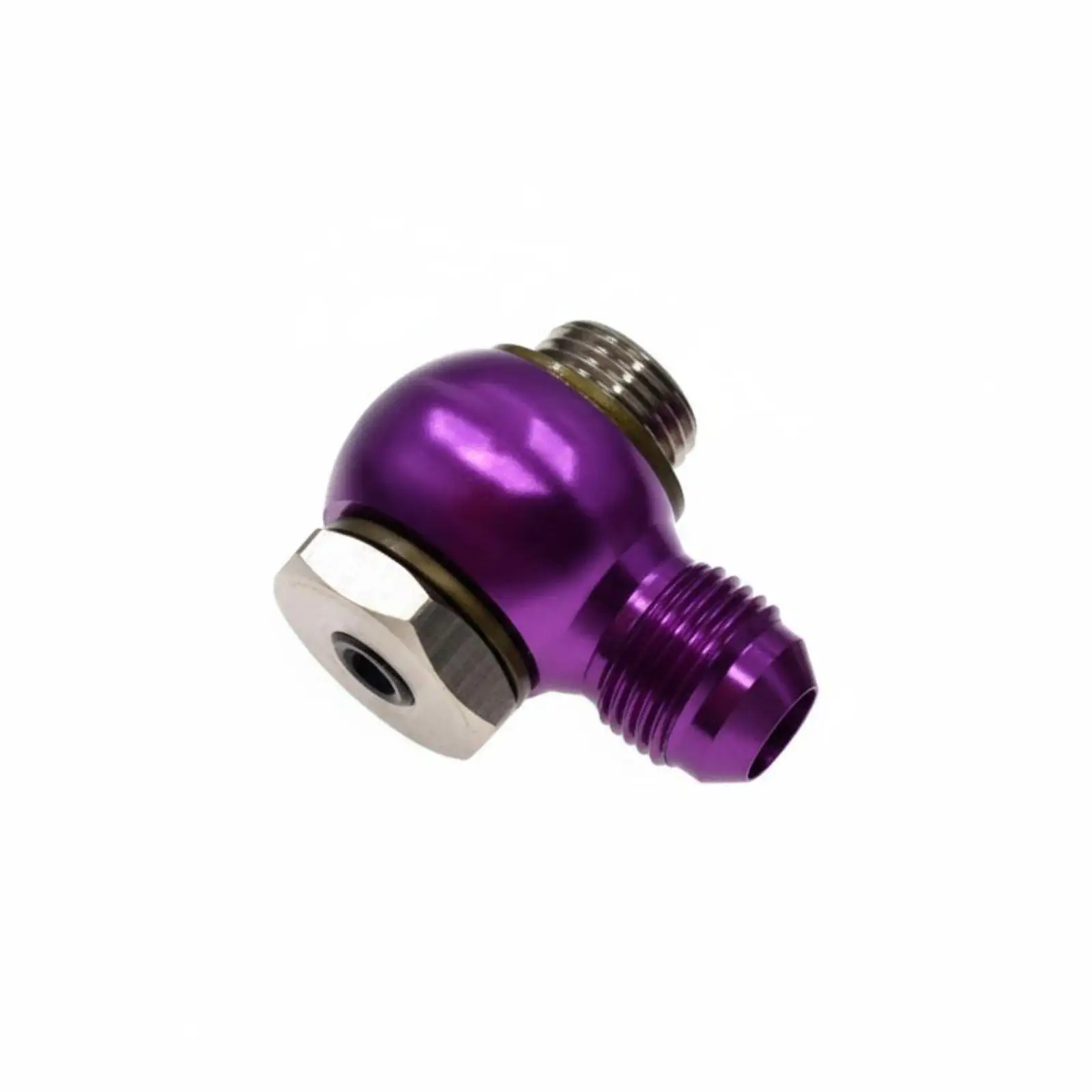 Precision Machined Adapter Connector Swivel Banjo Fitting with 1 8 NPT Sensor Port for Performance Fuel Oil Systems AN