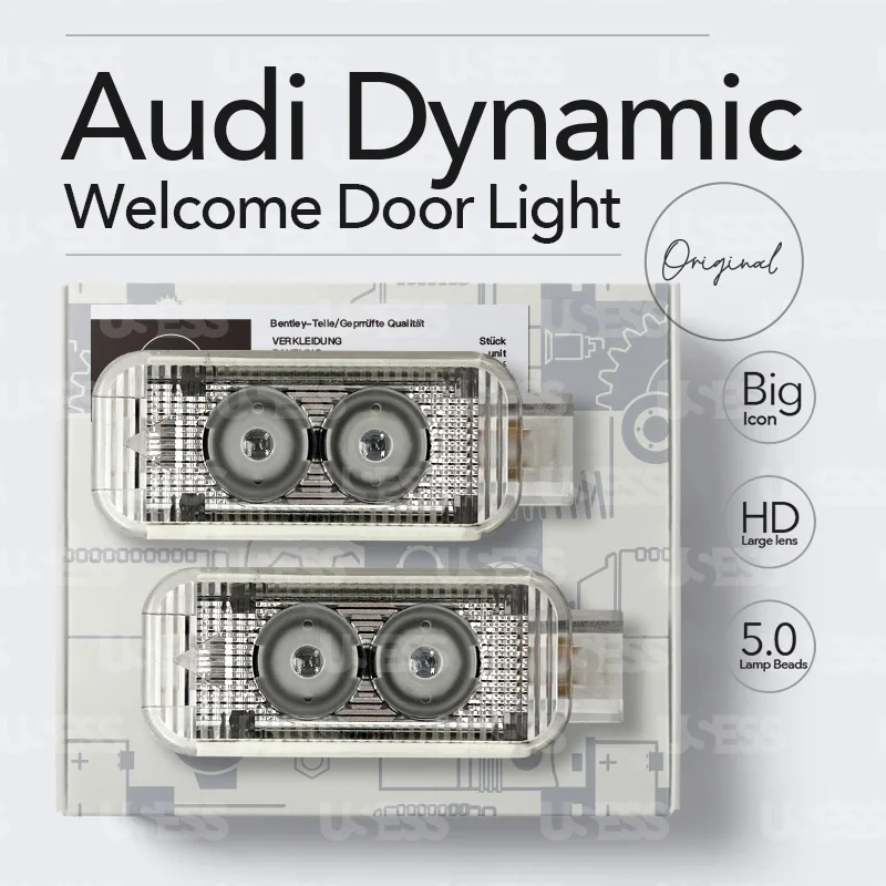 For Audi Welcome Car Door Light A4 A4L A6 A6L Q3 Q5 Q5L Q7 Q8 S1 A7 A8 A5 RS3 RS5 RS6 R8 E-Tron TT A3 dynamic Icon Projector