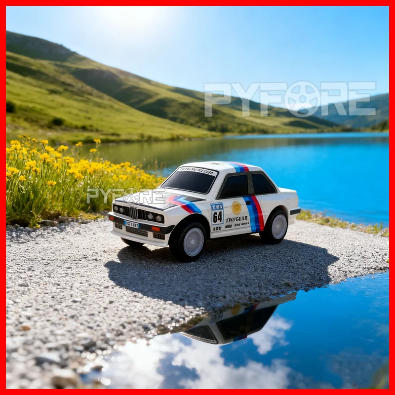 

TinyGear 1/64 Mini RC Car RTR Remote Control Simulation Rear Drive Sports Racing Car Desktop Model for Kids & Adults