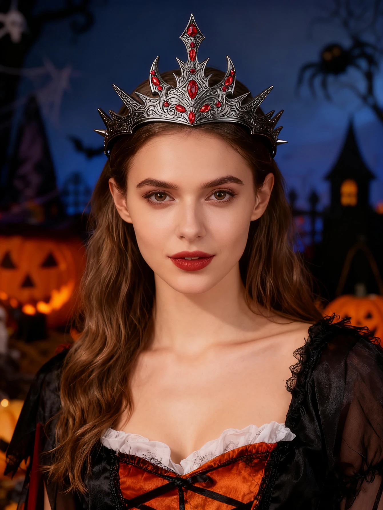 Elegant European Style Cosplay Prop Headwear Crown Fashionable Exaggerated Hair Accessory Decorative Royal Tiara